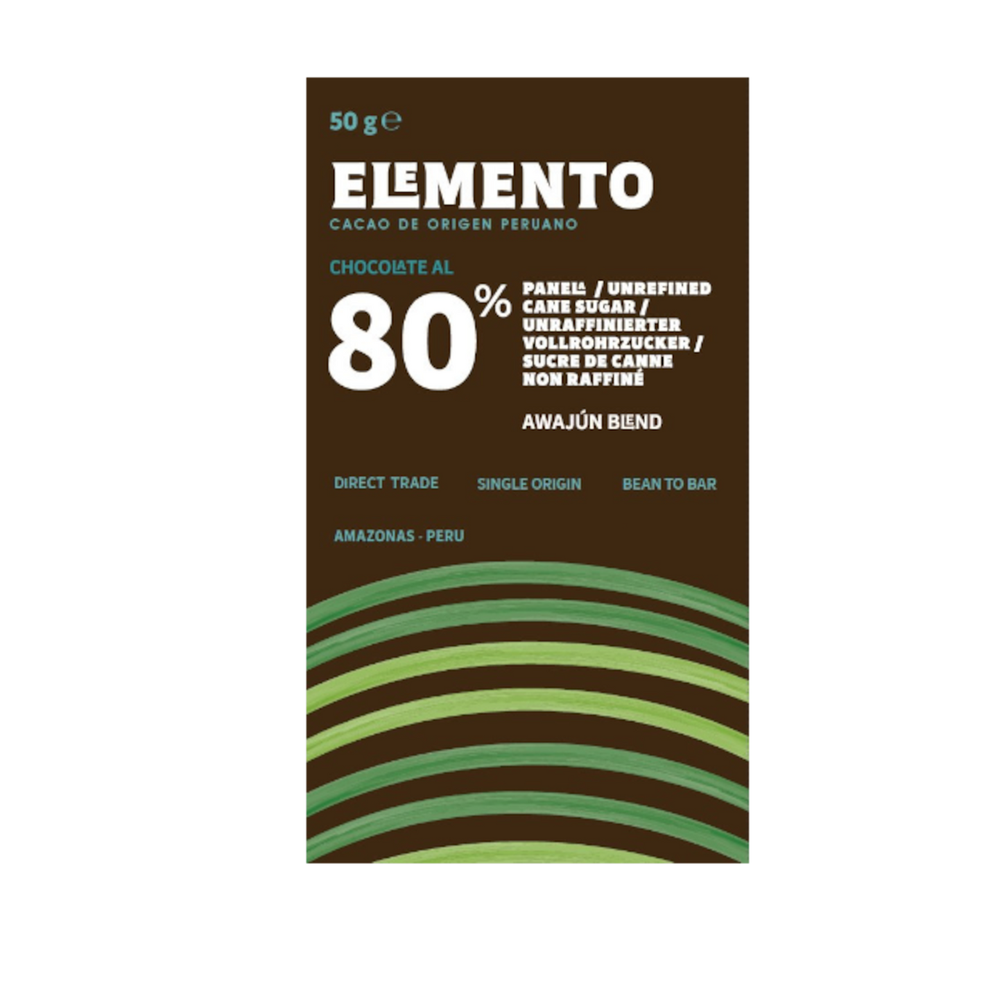 ELEMENTO | Schokolade mit Panela | 80% Kakao | Awajún | Peru