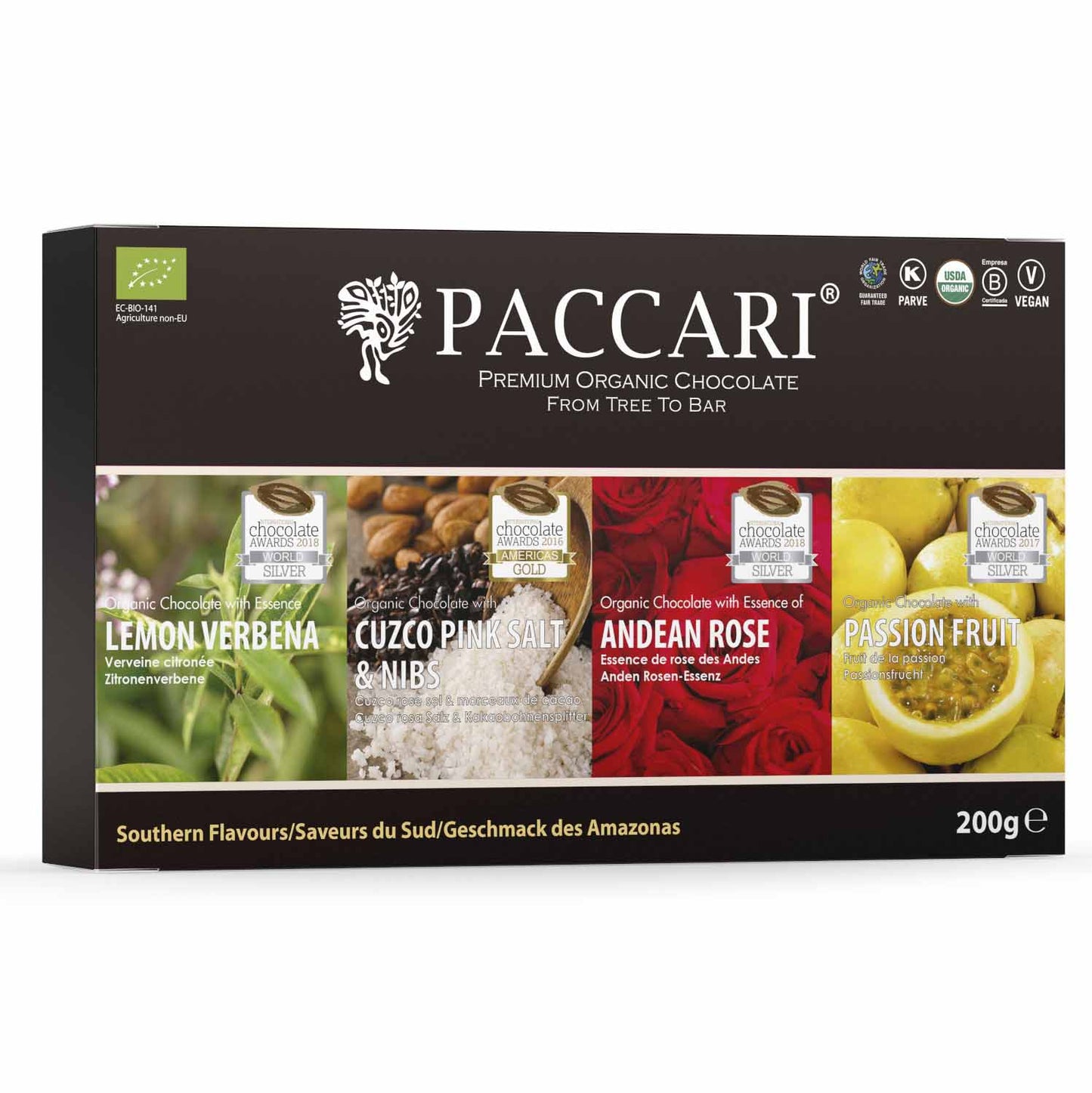 PACCARI, Bio Schokolade, Geschmack des Amazonas, Ecuador, 60% Kakao