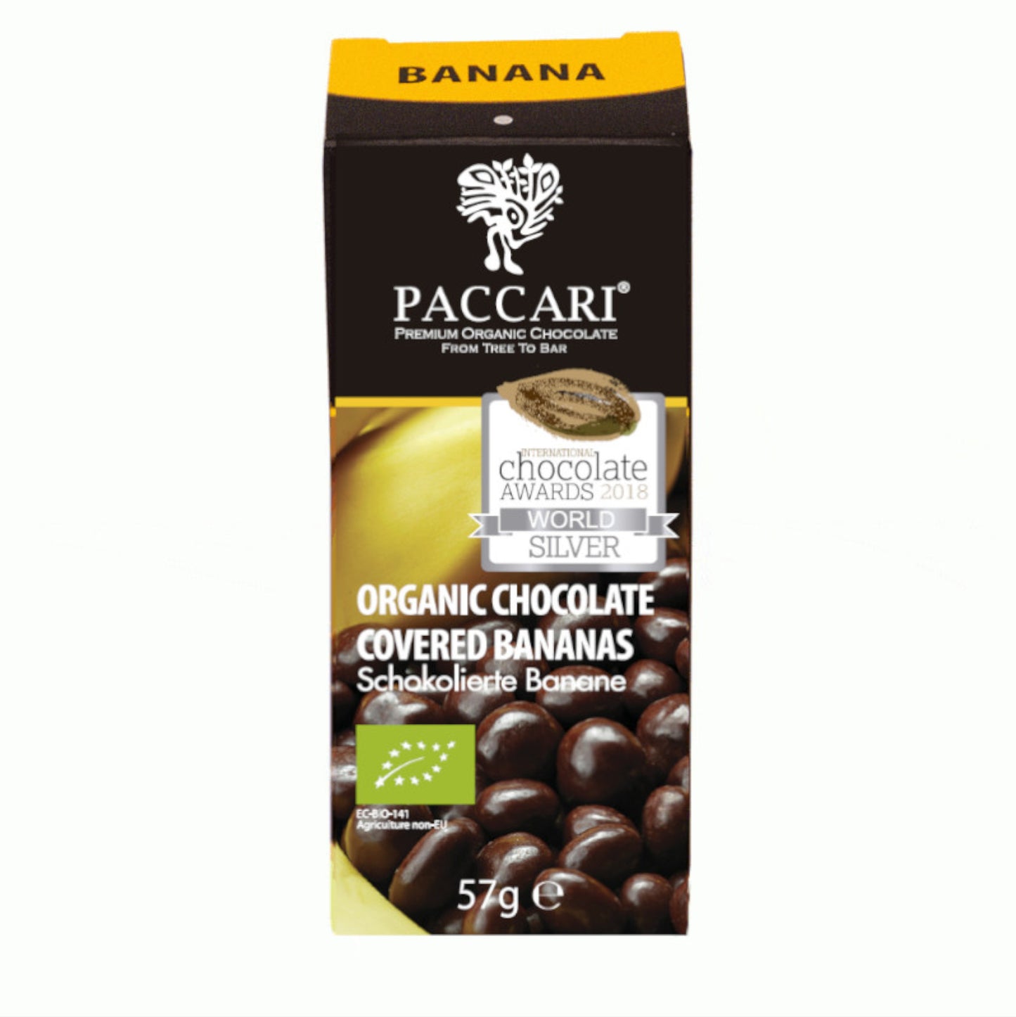 PACCARI, Bio schokolierte Banane, Ecuador