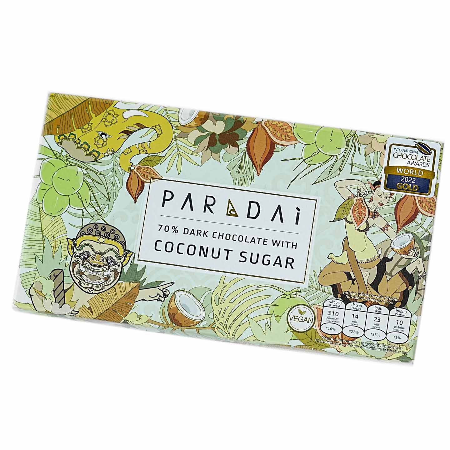 Paradai, dunkle Schokolade 70% mit Kokosblütenzucker, Thailand