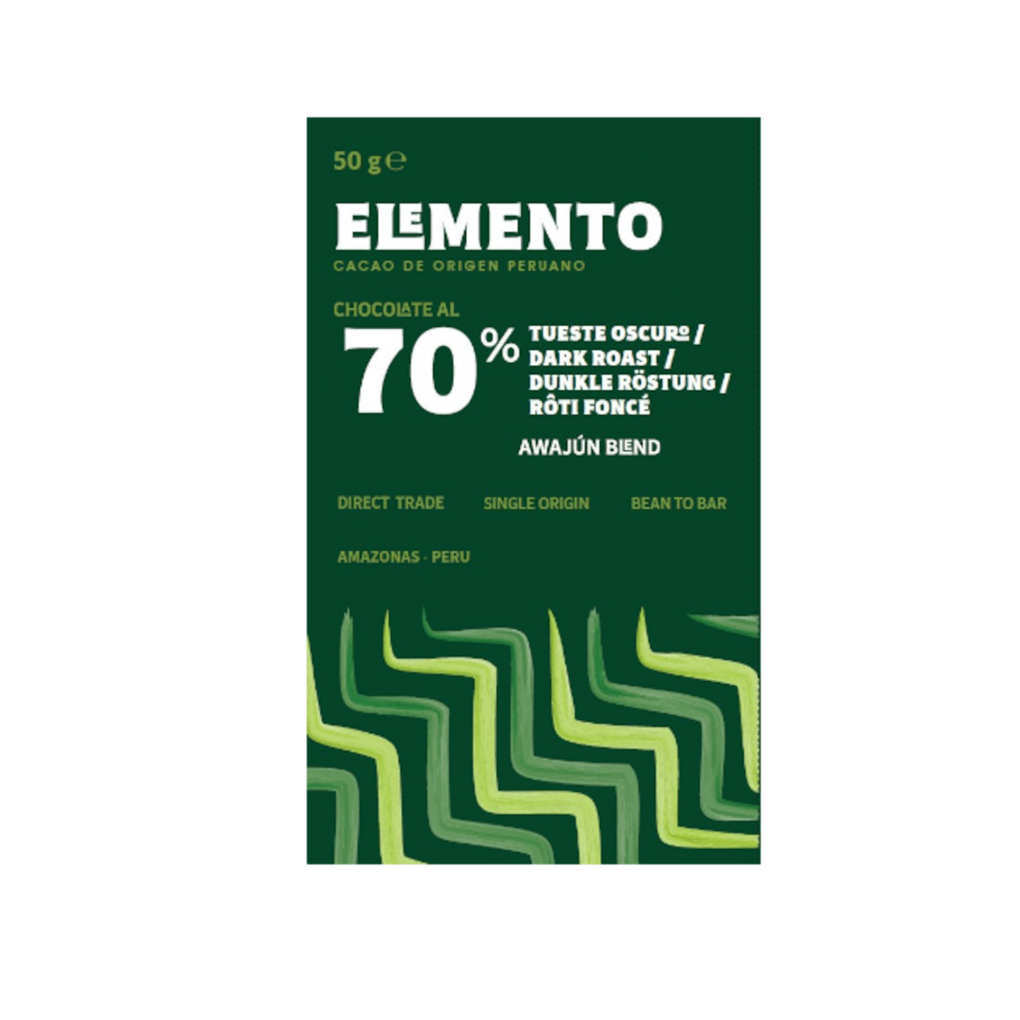 ELEMENTO | Schokolade dunkle Röstung | 70% Kakao | Awajún | Peru