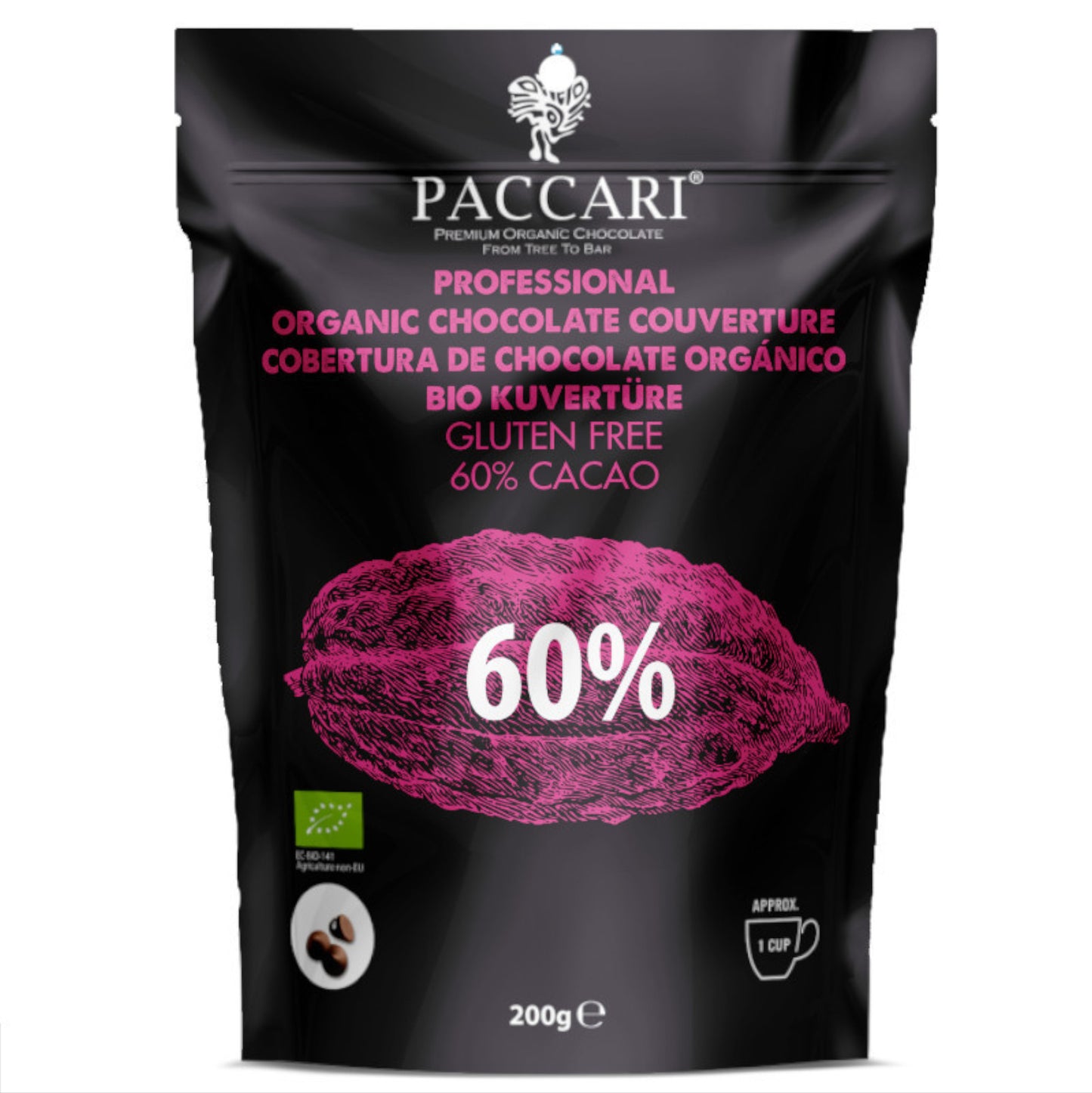 Paccari, Bio Schokolade, Chips, 60%, Ecuador