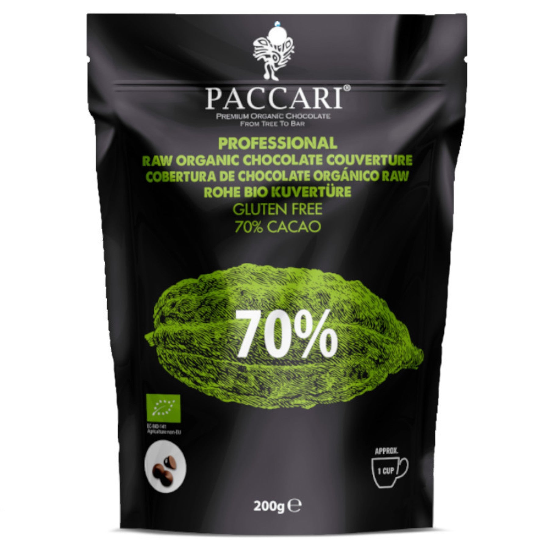 Paccari, Bio Schokolade, Chips, 70%, Ecuador