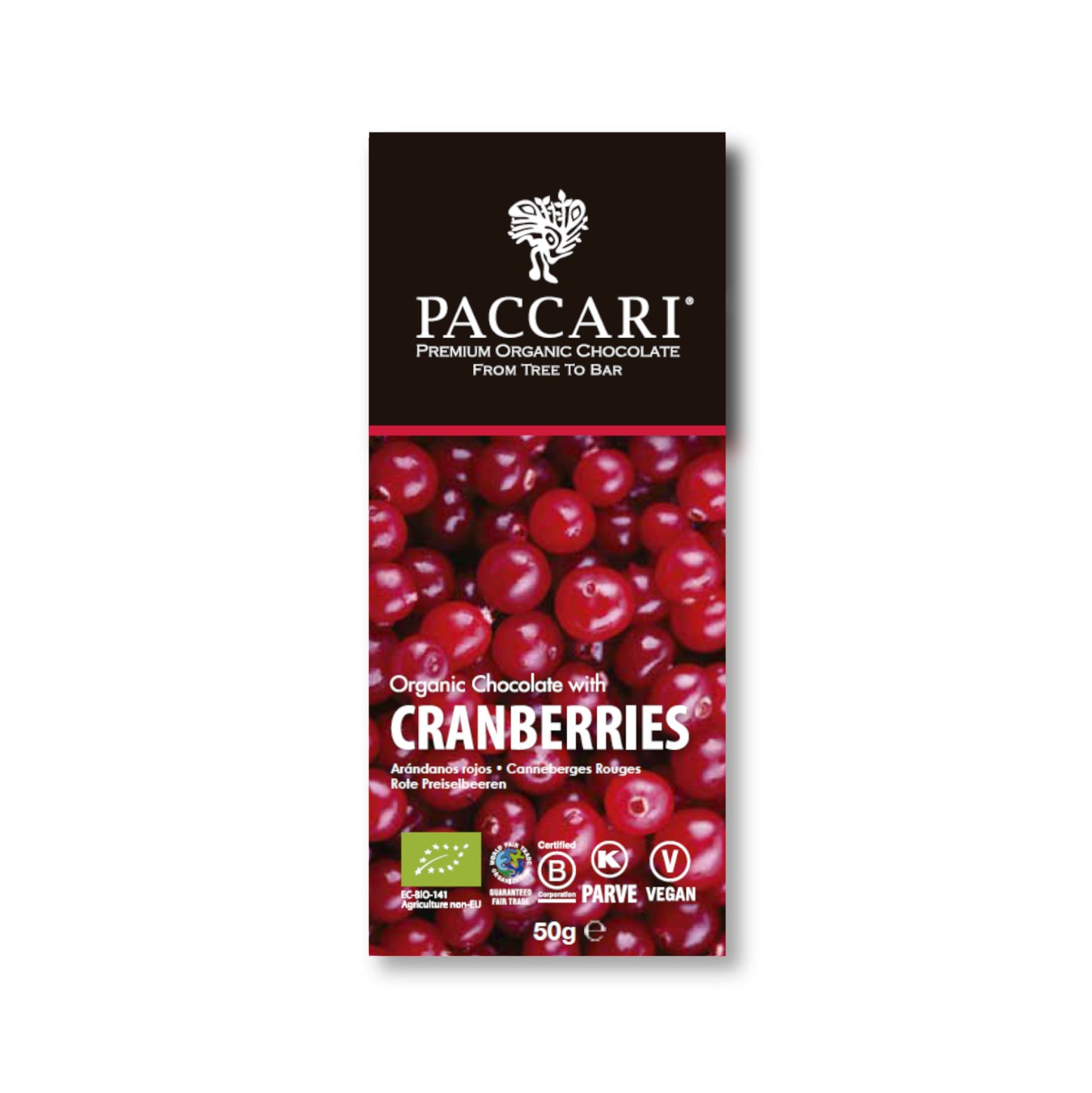 Paccari, Bio Schokolade, Cranberries, Ecuador