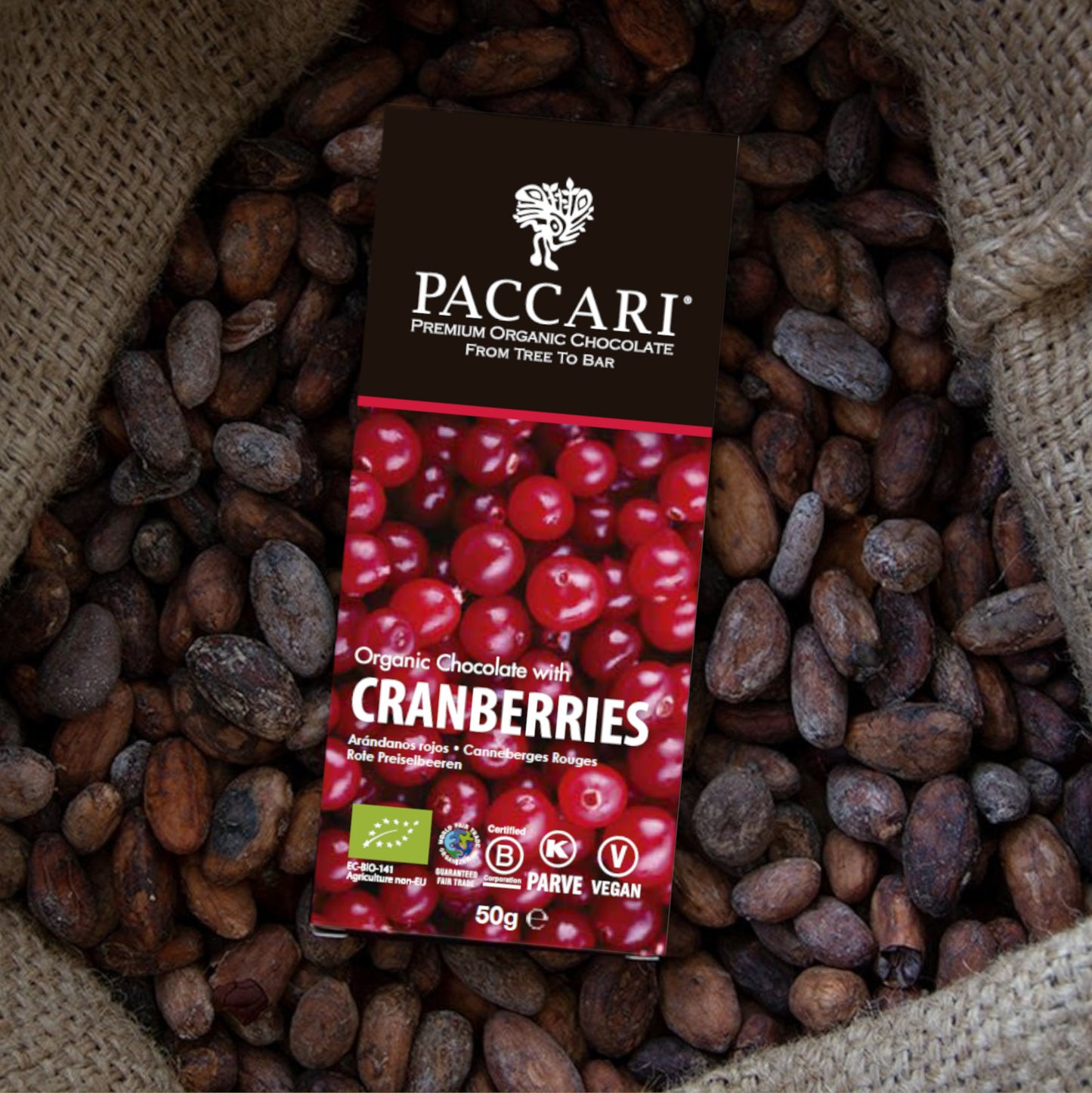 Paccari, Bio Schokolade, Cranberries, Ecuador