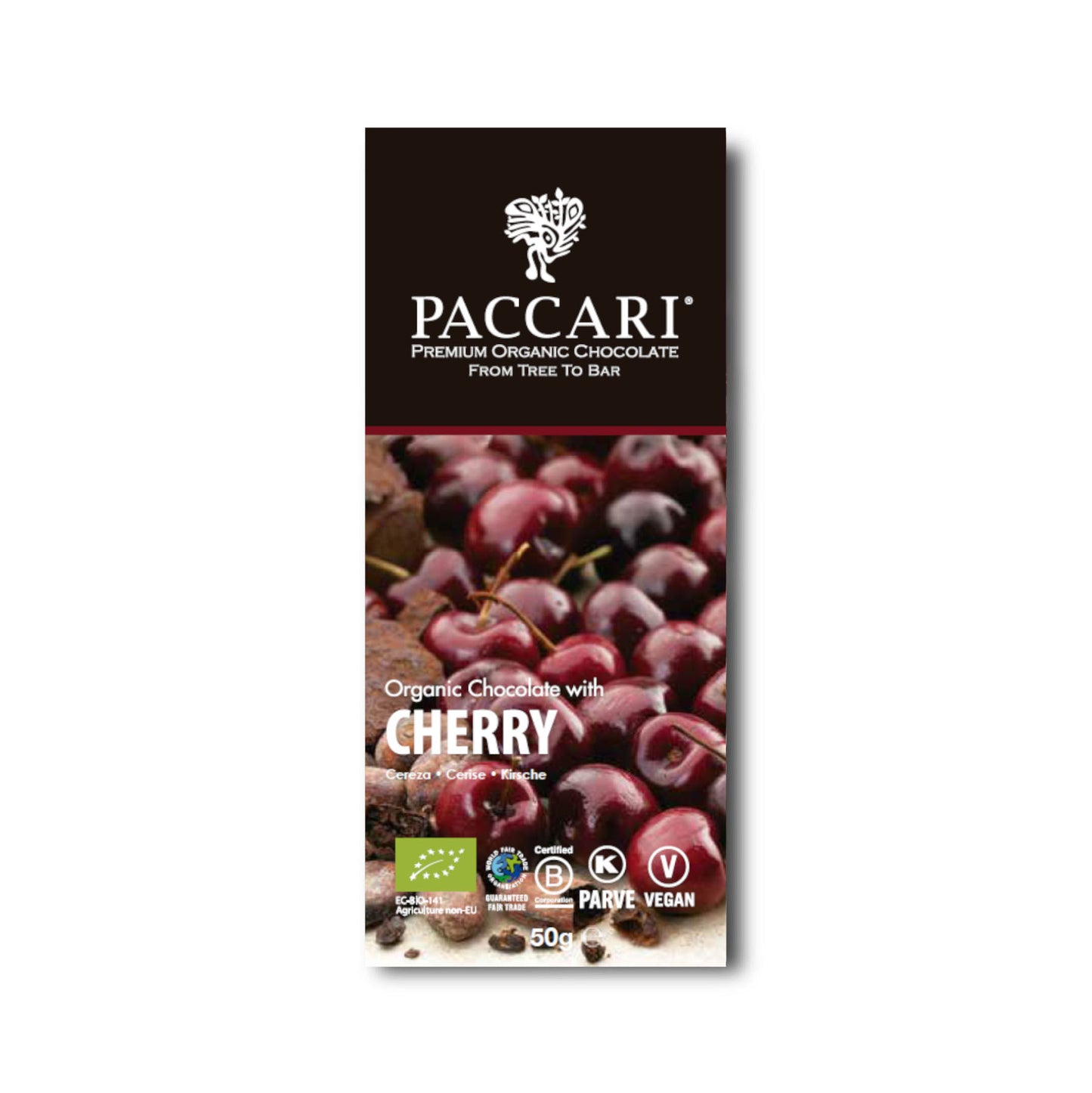 PACCARI, Bio Schokolade, Kirsche, Ecuador, 60% Kakao