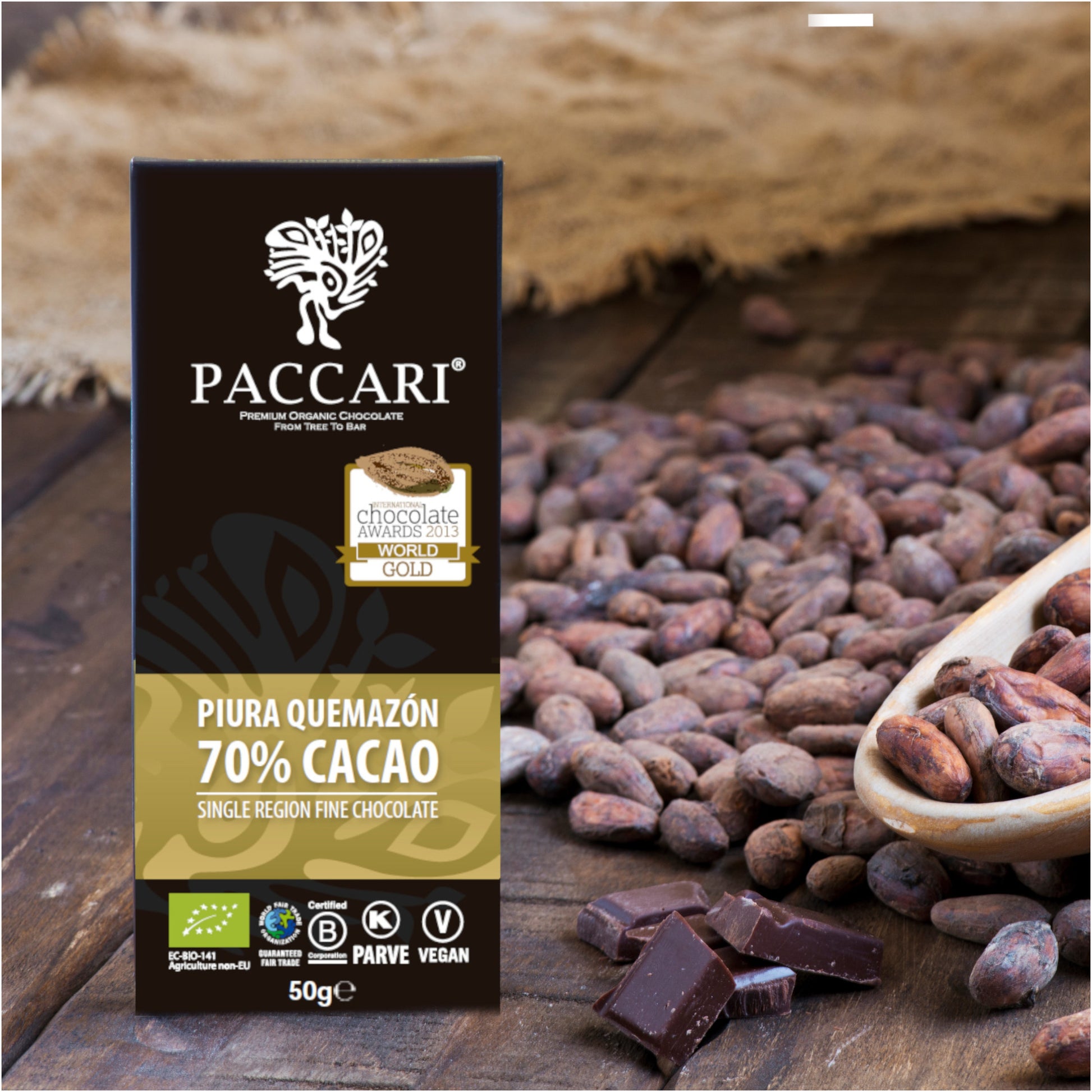 Paccari, Bio Schokolade, Piura Quemazon, single origin, Ecuador