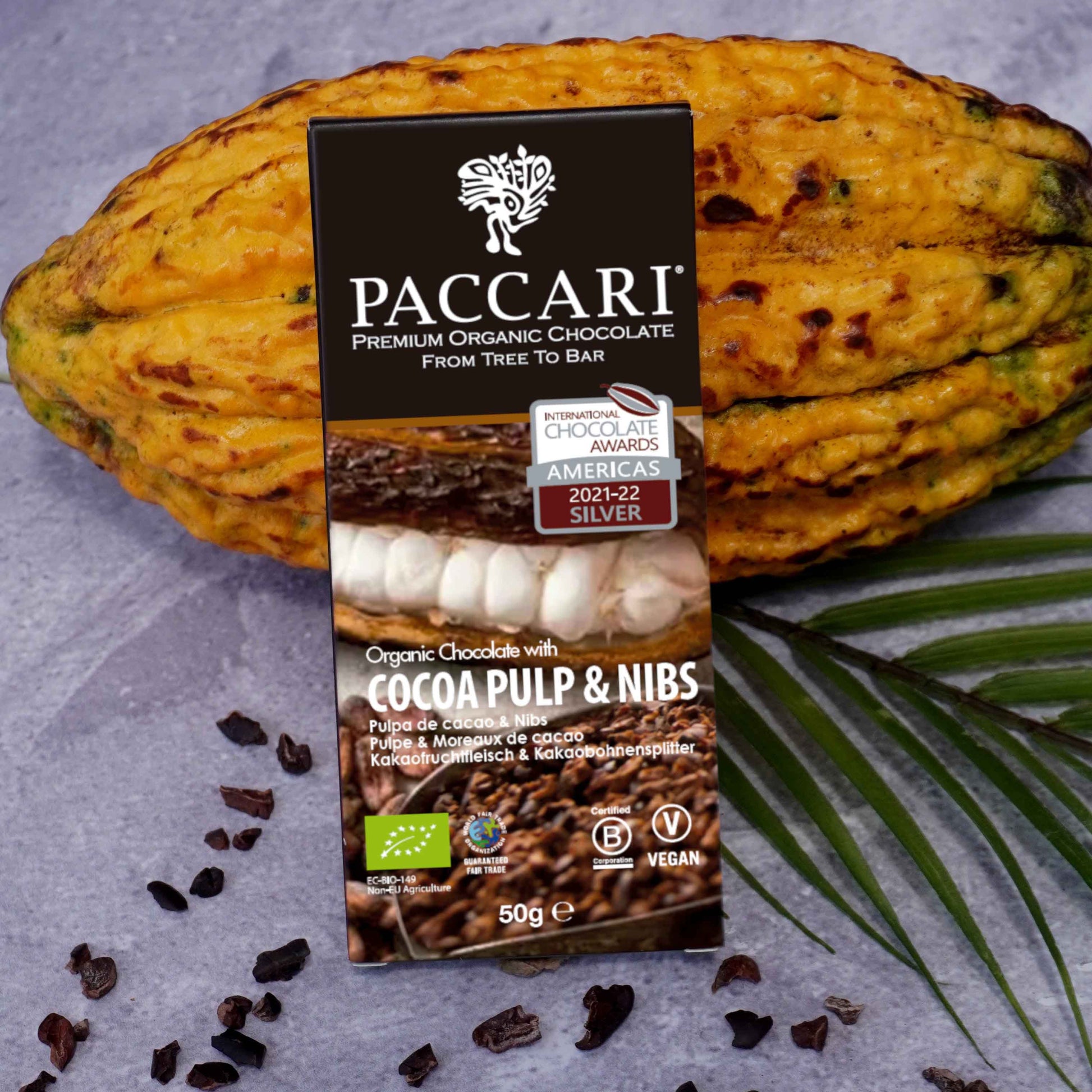 PACCARI, Bio Schokolade, Kakaopulpe & Nibs, Ecuador, 60% Kakao