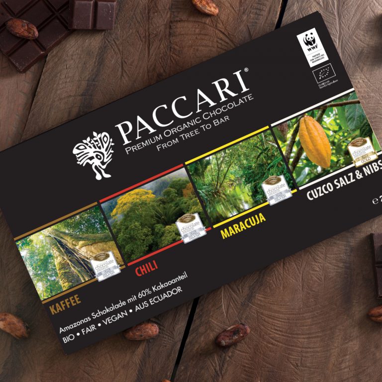 PACCARI | Bio Schokolade Geschenkeset | WWF Sonderedition | Ecuador | 60% Kakao