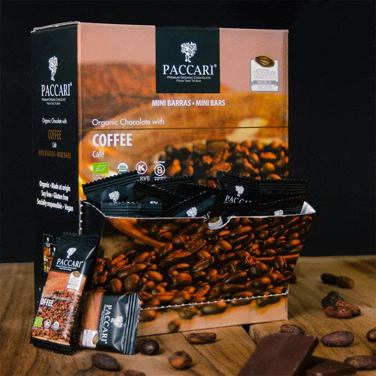 Paccari, Bio Schokolade, Kaffee, Thekenaufsteller, Ecuador