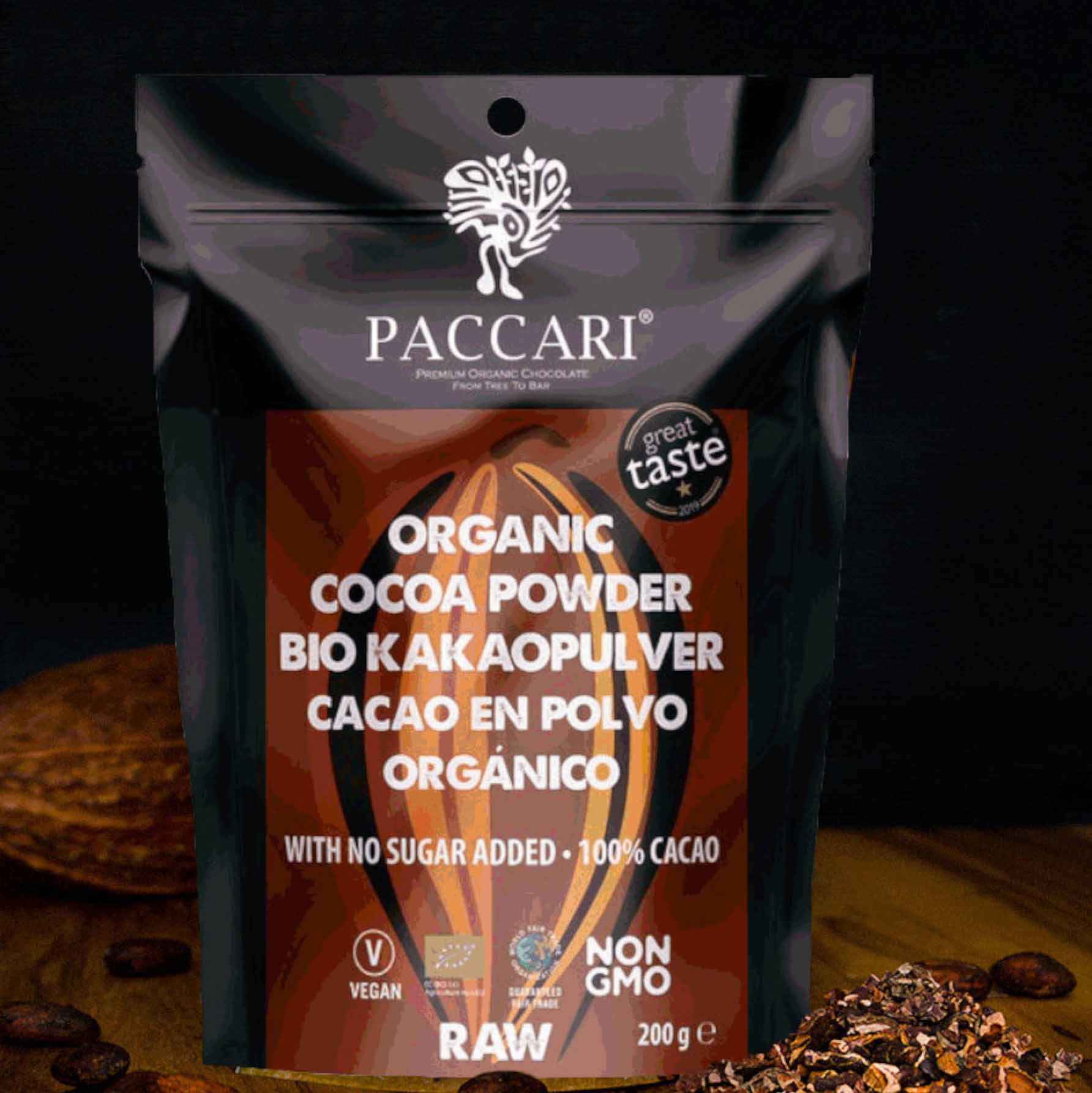 Paccari, rohes bio Kakaopulver, 100% Kakao, Ecuador