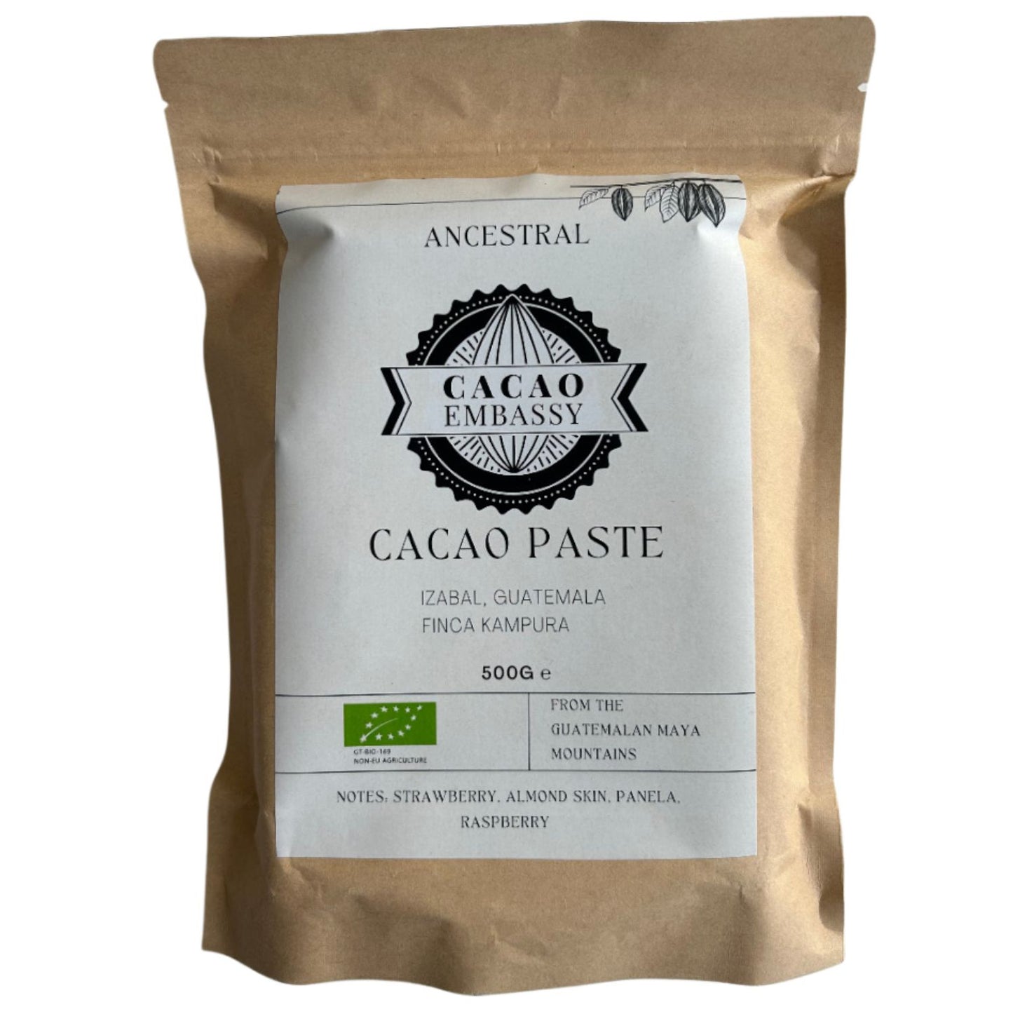 Cacao Embassy | Bio Kakaopaste | 100% Kakao | Finca Kampura | Guatemala | 500g