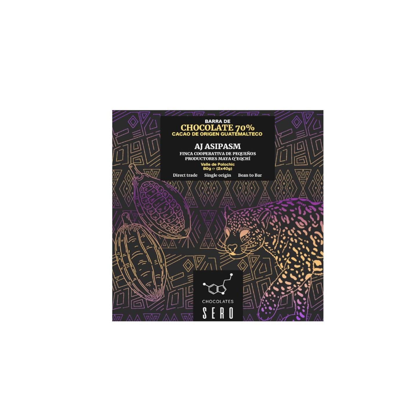 SERO, Schokolade AJ ASIPASM, 70% Kakao, Valle de Polochic, Guatemala